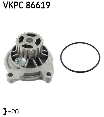 Water Pump, engine cooling VKPC 86619