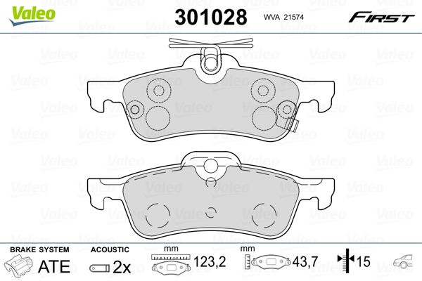 Brake Pad Set, disc brake 301028