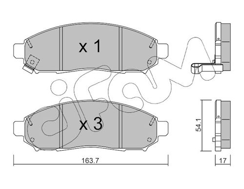 Brake Pad Set, disc brake 822-743-0