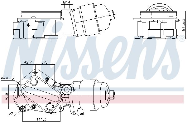 NISSENS 91357 - &Ouml;lk&uuml;hler, Motor&ouml;l