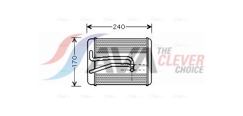 HY6119 AVA QUALITY COOLING ** CLEVER FIT ** Hőcserélő, belső tér fűtés
