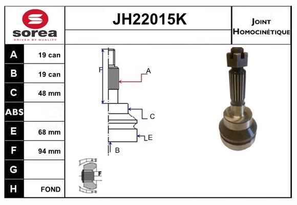 KIT CV JOINT AVEC KR057 - MINI