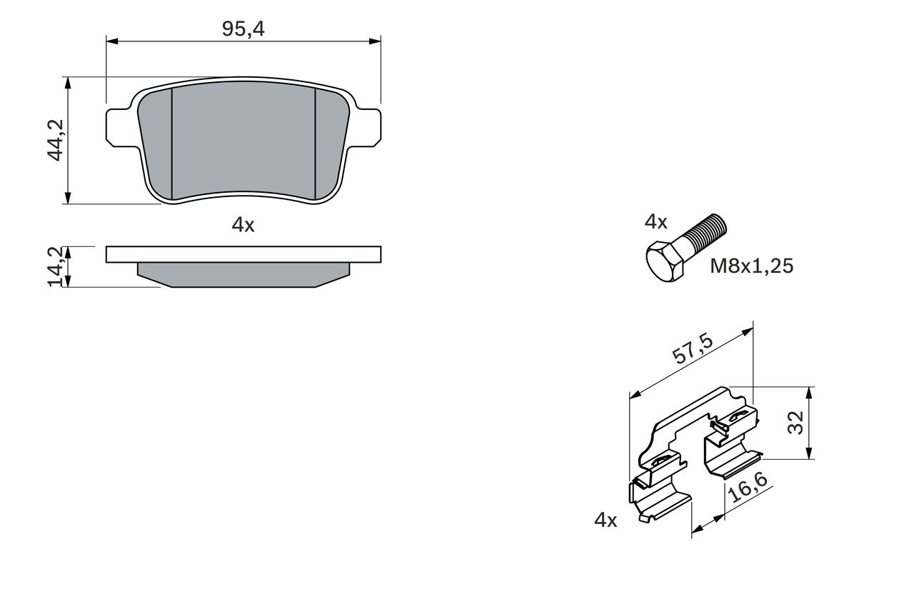 Bremsbelagsatz, Scheibenbremse
