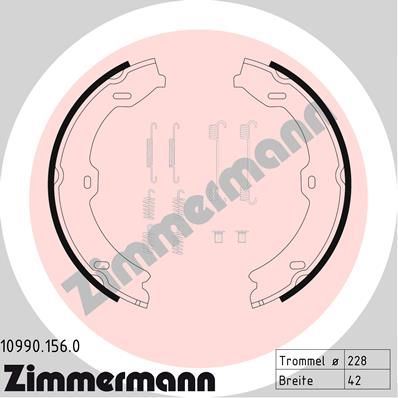 Brake Shoe Set, parking brake 10990.156.0