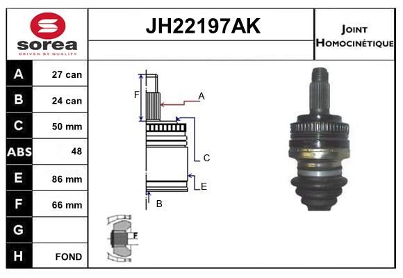 KIT CV JOINT AVEC KR051 - SERIE 3