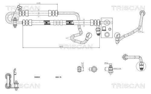 TRISCAN 8516 11013 Hydraulic Hose, steering