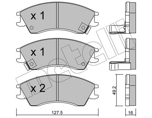 22-0160-0 METELLI fékbetétkészlet, tárcsafék