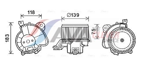FT8431 AVA QUALITY COOLING Utastér-ventilátor