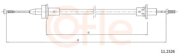 COFLE 11.2326 - Seilzug, Kupplungsbet&auml;tigung