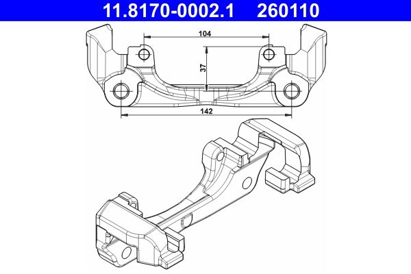 Bracket, brake caliper 11.8170-0002.1