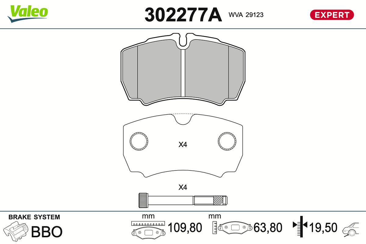 Bremsbelagsatz, Scheibenbremse