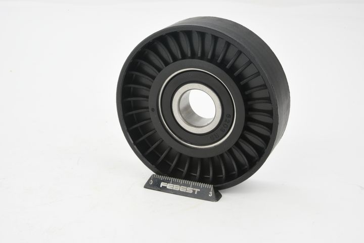 įtempiklio skriemulys, V formos rumbuotas diržas