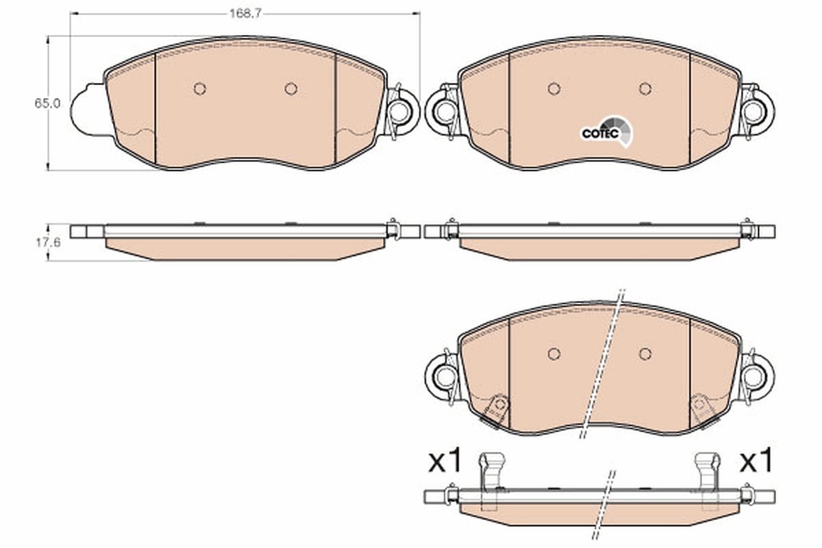 Brake Pad Set, disc brake GDB2006