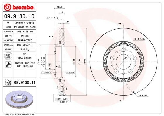 Brake Disc 09.9130.11