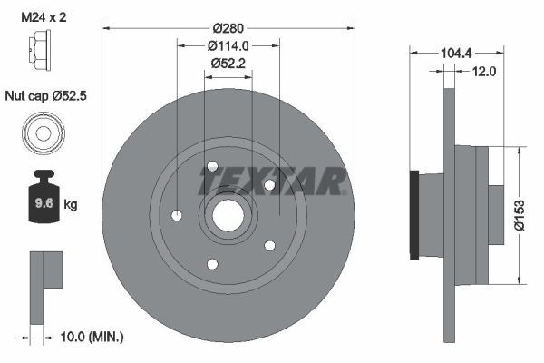 TEXTAR 92268903 - Bremsscheibe PRO