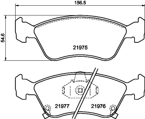 Комплект тормозных колодок, дисковый тормоз 8DB 355 016-981