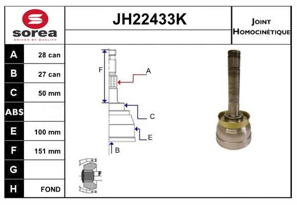 KIT CV JOINT AVEC KR085 - TERRANO I