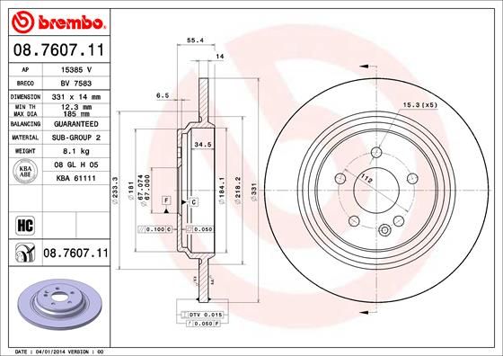 Brake Disc 08.7607.11