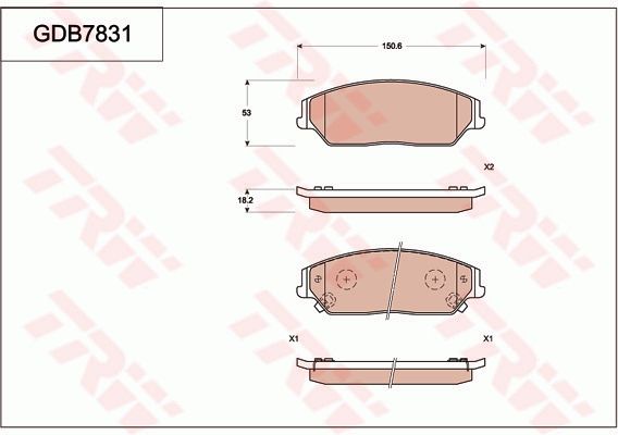 TRW DISC BRAKE PADS - TecDoc Only