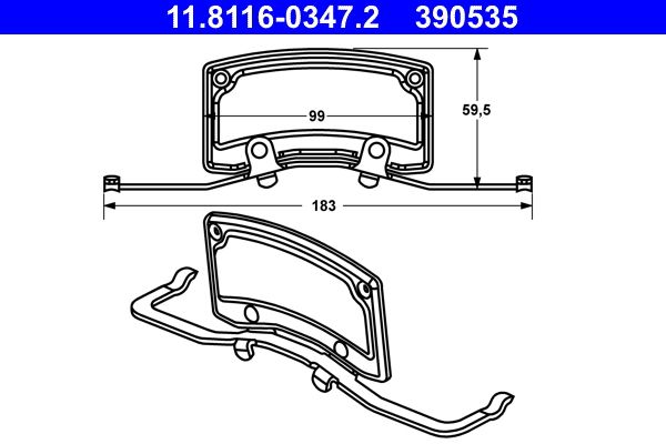 ATE 11.8116-0347.2 - Feder, Bremssattel