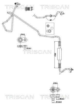 TRISCAN 9010 16065 - Hochdruck-/Niederdruckleitung, Klimaanlage