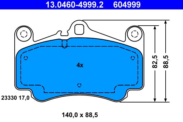 Brake Pad Set, disc brake 13.0460-4999.2