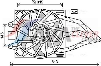 FT7565 AVA QUALITY COOLING ventilátor, motorhűtés