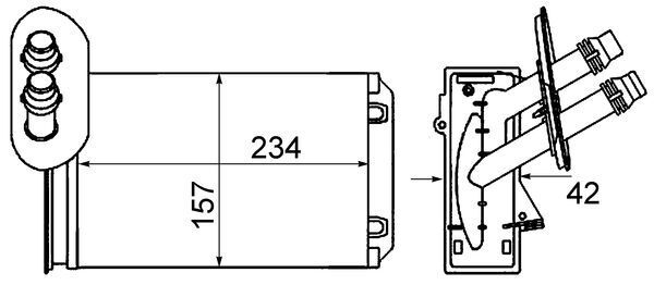 MAHLE AH 20 000S Heat Exchanger, interior heating