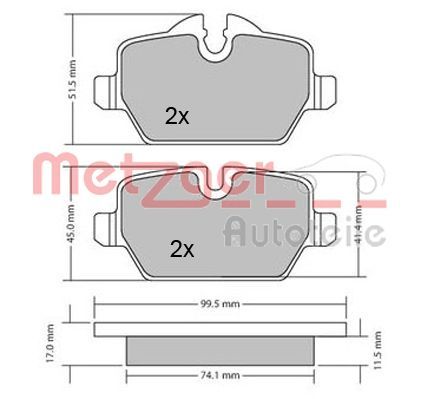 Brake Pad Set, disc brake 1170052