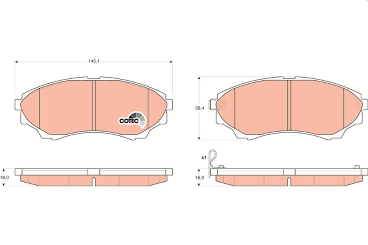 Brake Pad Set, disc brake GDB3403