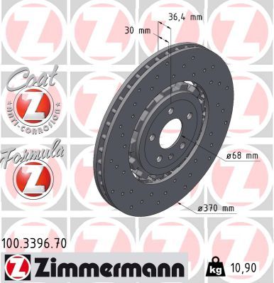 Zimmermann 100.3396.70 Bremsscheibe