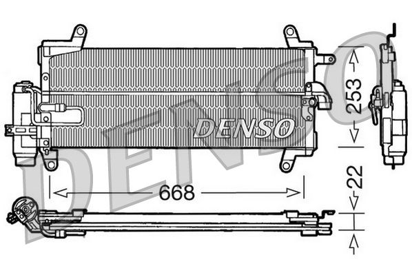 DCN09093 DENSO kondenzátor, klíma