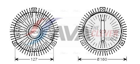 MSC453 AVA QUALITY COOLING kuplung, hűtőventilátor