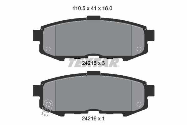 Brake Pad Set, disc brake 2421501