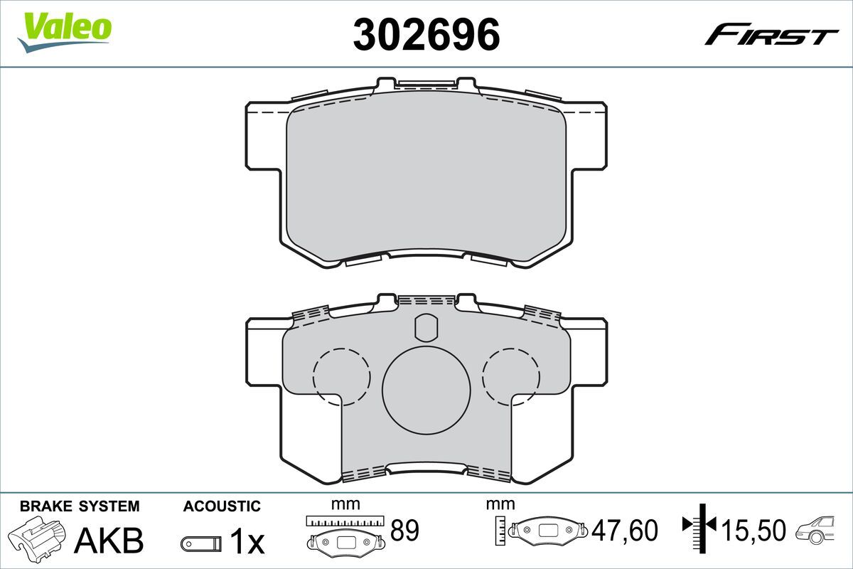 Brake Pad Set, disc brake 302696