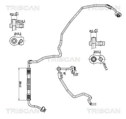 TRISCAN 9010 29052 - Hochdruck-/Niederdruckleitung, Klimaanlage