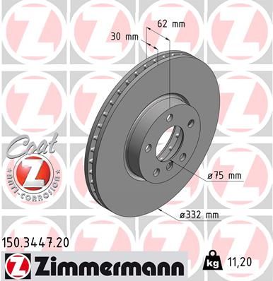 150.3447.20 ZIMMERMANN COAT Z féktárcsa