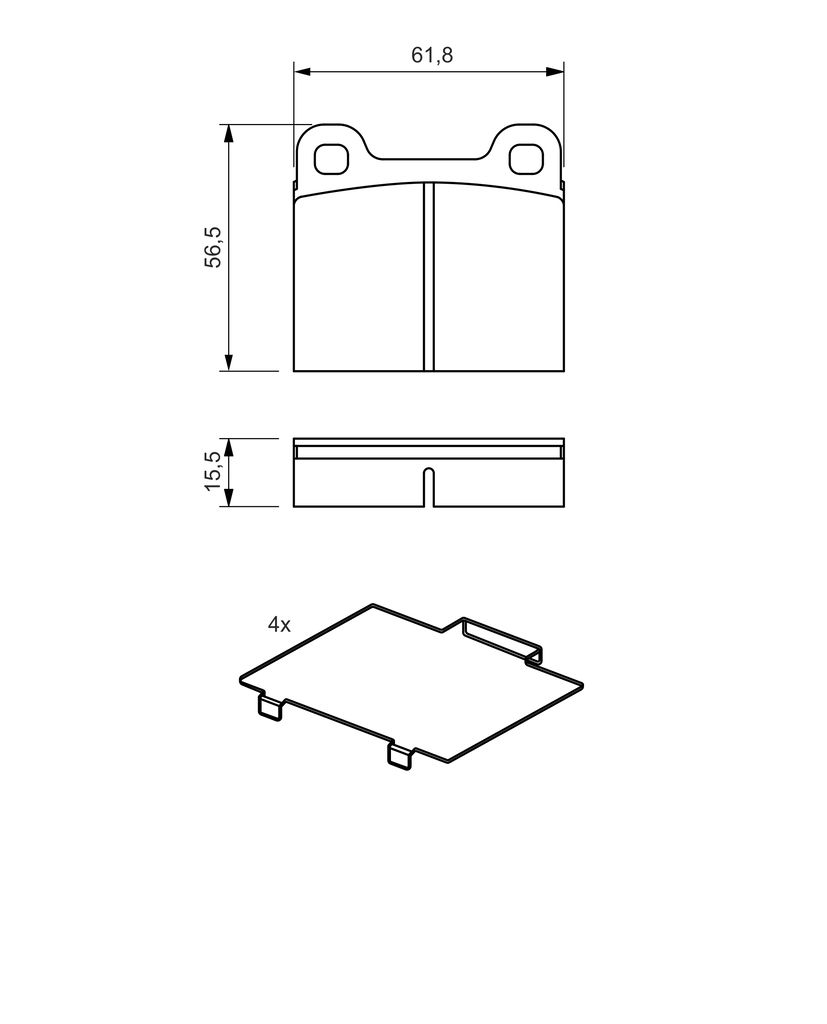 Bremsbelagsatz, Scheibenbremse