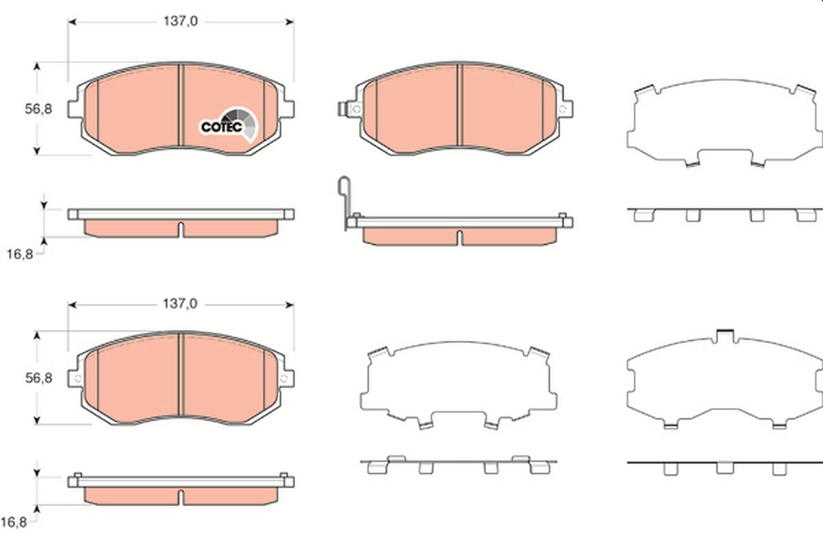 Brake Pad Set, disc brake GDB3371