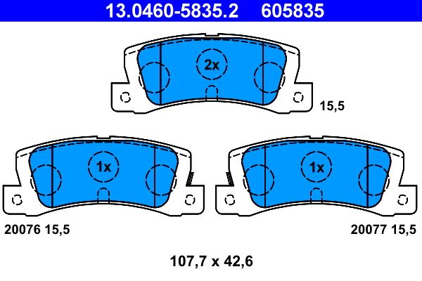 Brake Pad Set, disc brake 13.0460-5835.2