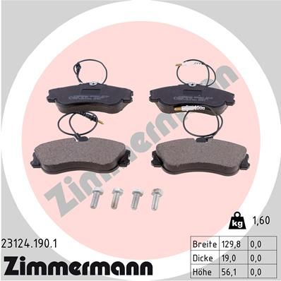 Brake Pad Set, disc brake 23124.190.1