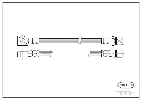 FLEXIBLE DE FREIN BEDFORD-OPEL-V  0705