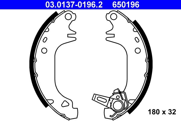 Brake Shoe Set 03.0137-0196.2