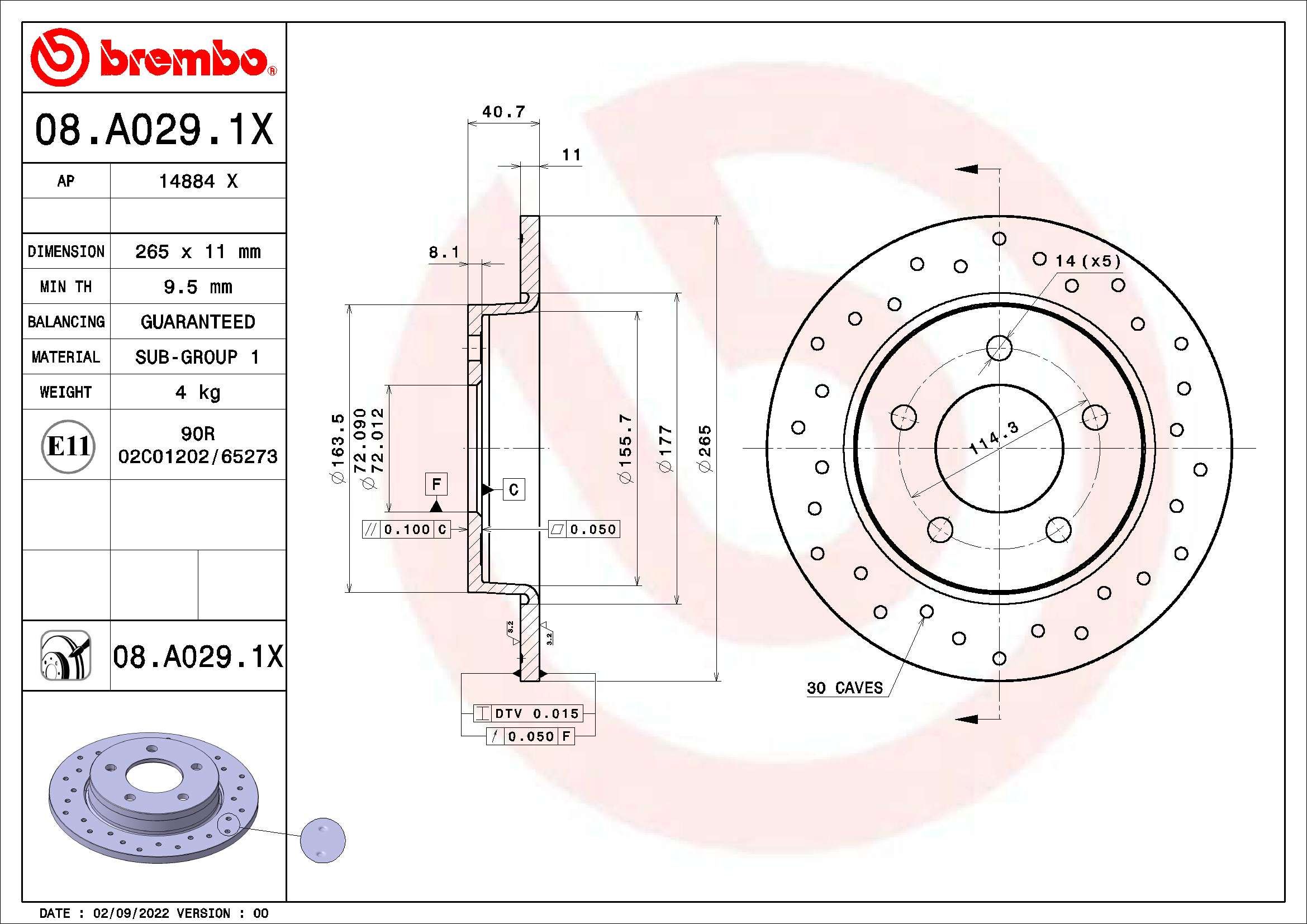 Brake Disc 08.A029.1X