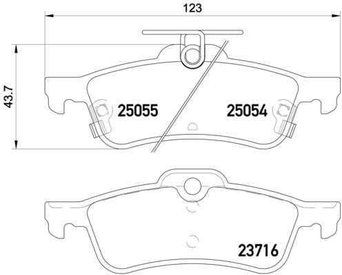 Brake Pad Set, disc brake P 28 070