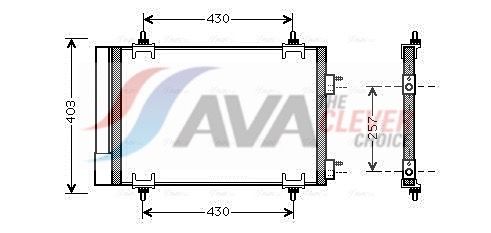 AVA QUALITY COOLING CNA5230D - Kondensator, Klimaanlage ** CLEVER FIT **