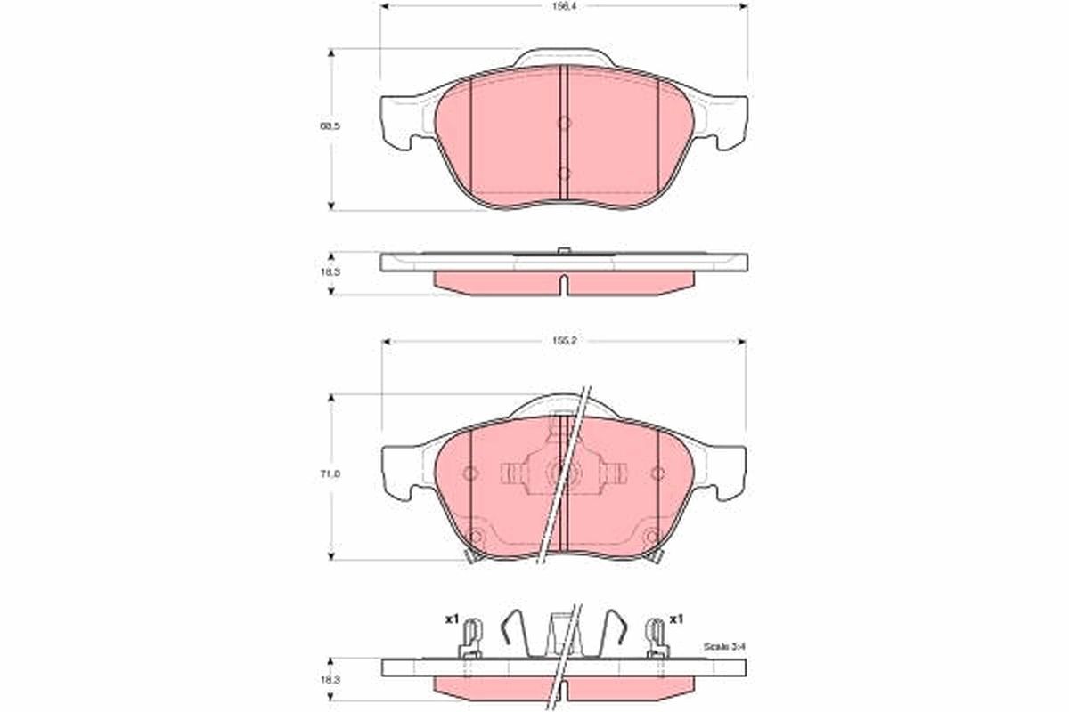 Brake Pad Set, disc brake GDB3335