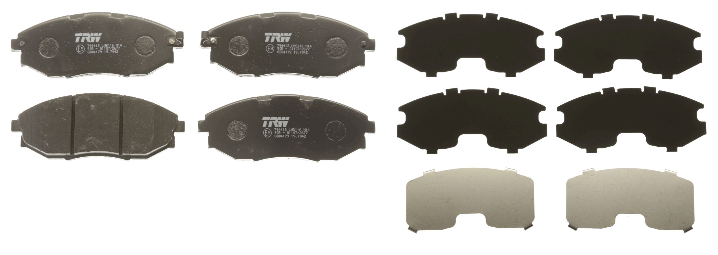 TRW DISC BRAKE PADS - TecDoc 2