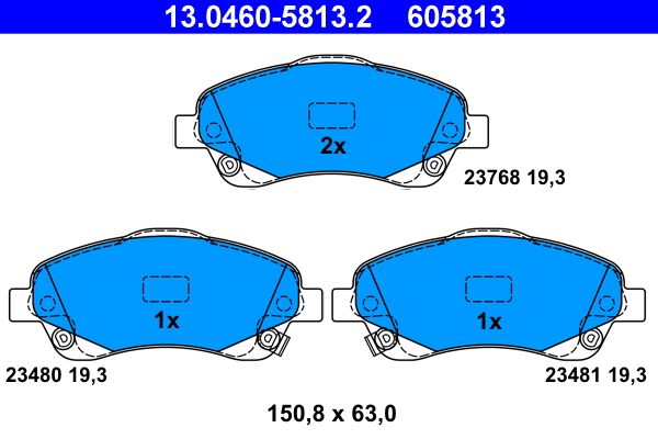 Brake Pad Set, disc brake 13.0460-5813.2