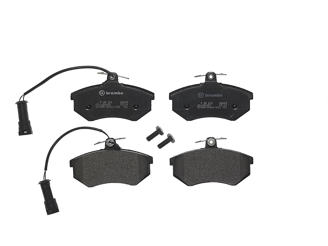 BREMBO P 85 016 - Bremsbelagsatz, Scheibenbremse PRIME LINE